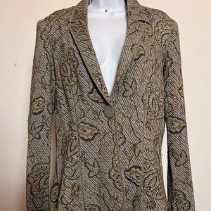 Armani Collezioni vintage textured 1-button blazer. Size 10.